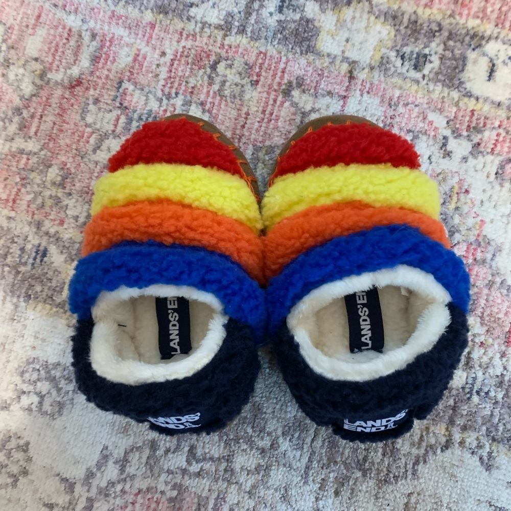 Lands End toddler slippers size 7